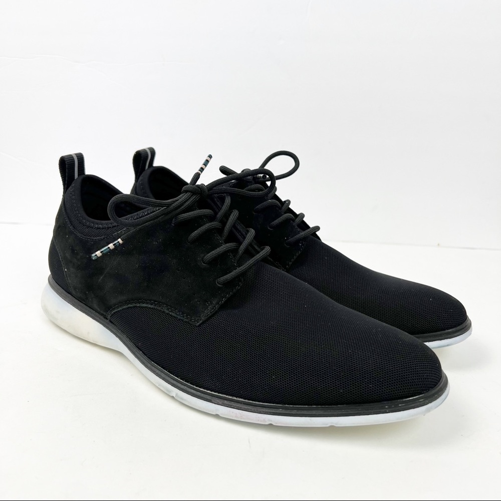 Aston Grey Collection Suede and Mesh Black Men's Sneakers Size 10.5 EUC